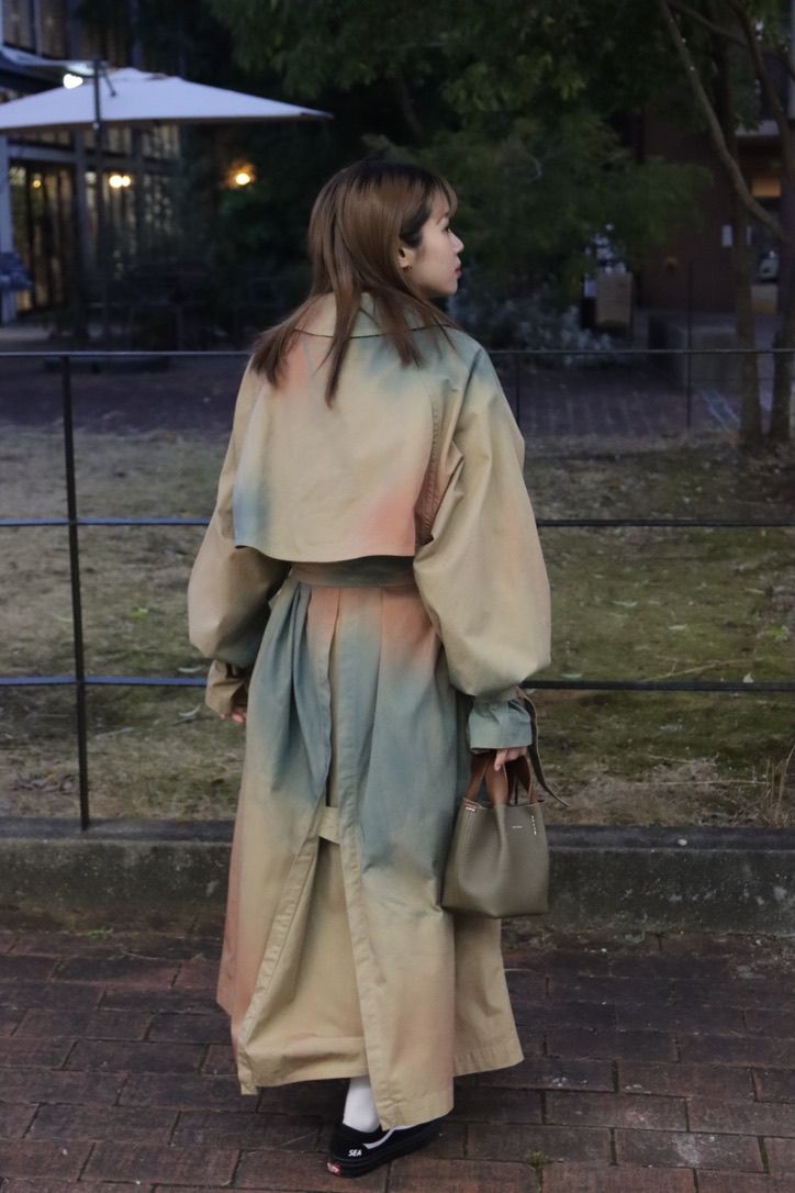 YOKE 新作SPRAY PRINTED TRENCH COAT style.2023.1.24