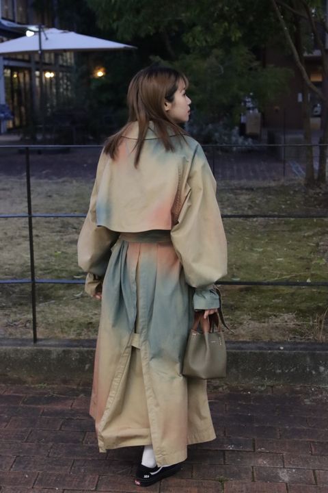 YOKE 新作SPRAY PRINTED TRENCH COAT style.2023.1.24