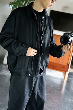 COMME des GARCONS HOMME エステルサージ製品染めブルゾンスタイル.2025.9.5.