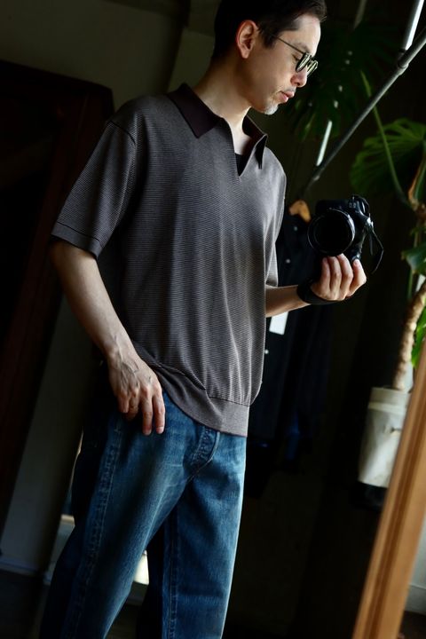 A.PRESSE24SS High Gauge S/S Striped Skipperスタイル.4.11.