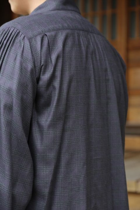 MATSUFUJI Flannel Check Pleats Jacket(M213-0301) style.2021.7.3.