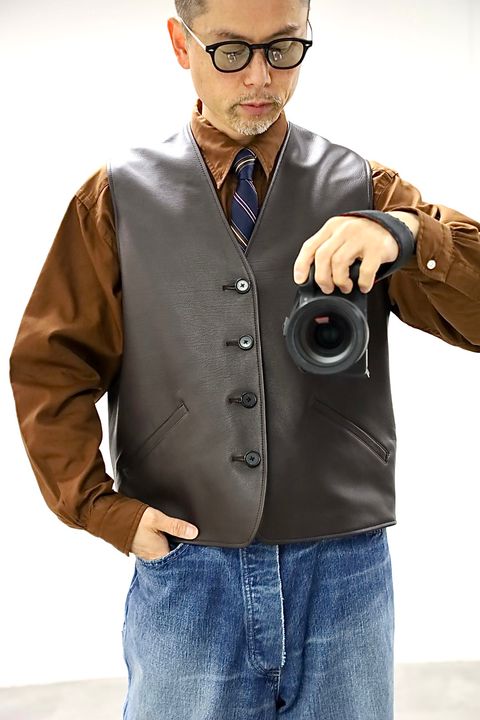 アプレッセ 2026 STYLE1 Leather Vest(26SAP-01-10)BROWN☆3月7日(土)発売！