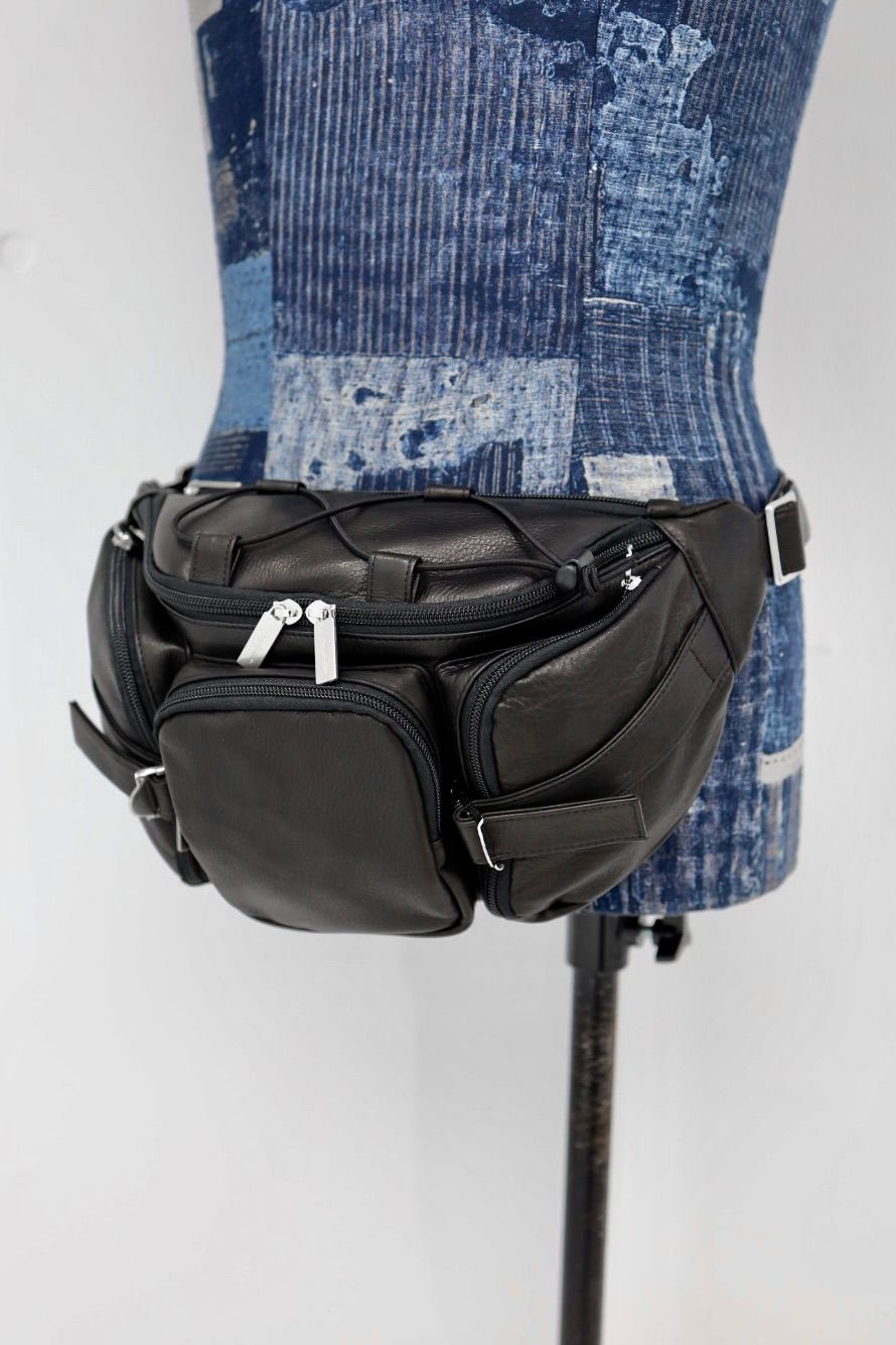 Yohji Yamamoto POUR HOMMEレザーウェストバッグ(HK-I07-775)BLACK☆新作発売！
