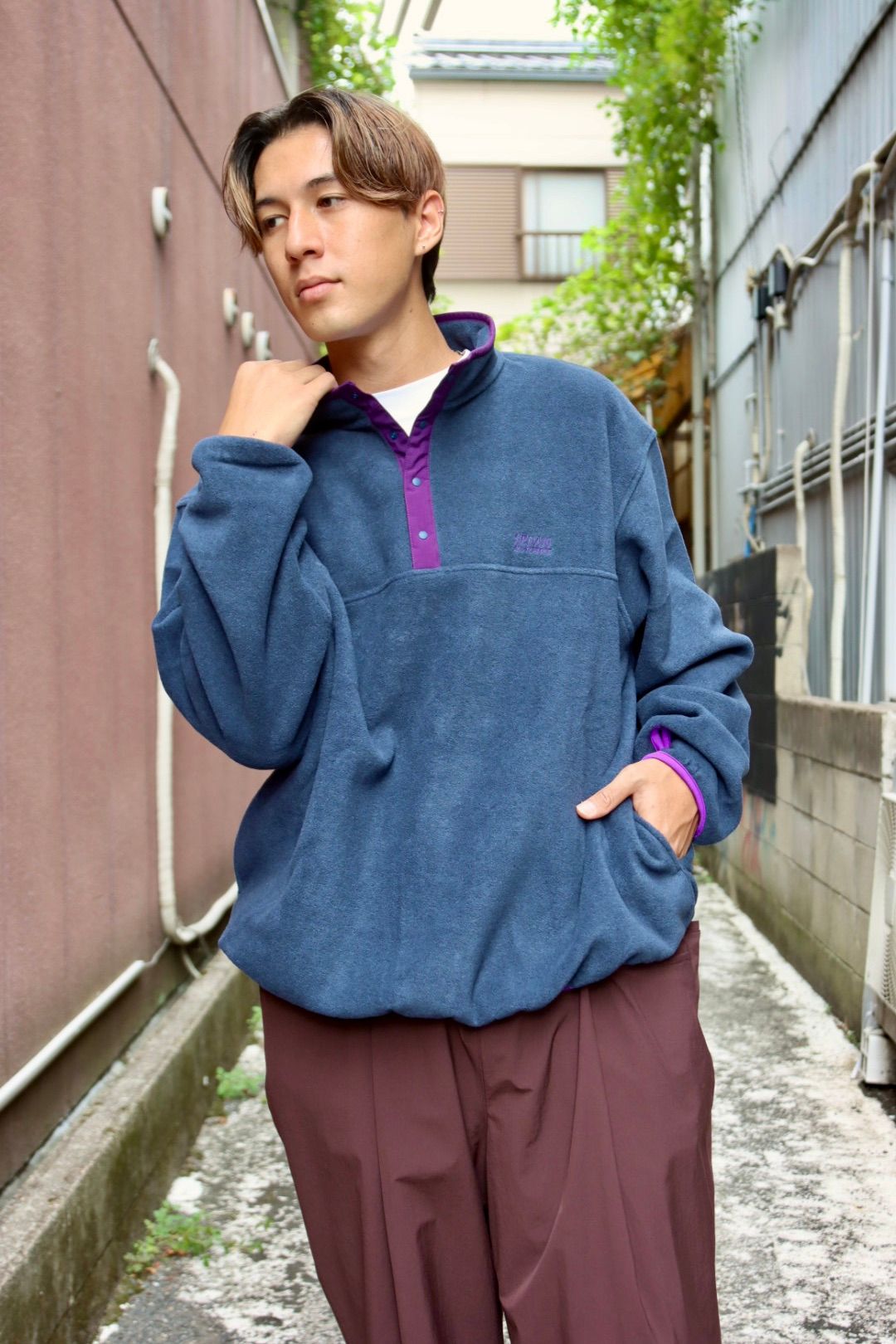 セダンオールパーパスFW23 Fleece Snap Pullover (SD23F-CT07)Navy