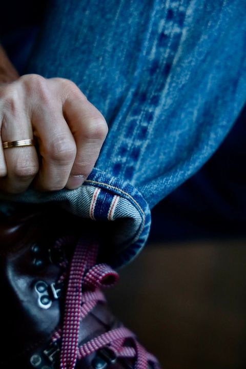 A.PRESSE No.22 Washed Wide Denim Pantsスタイル