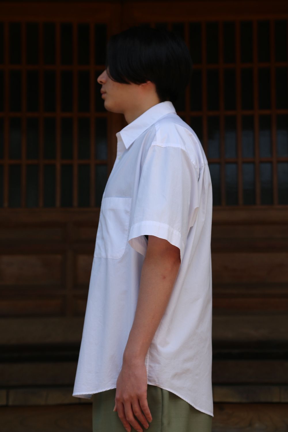 Dulcamara Broad Oversized S/S Regular Collar Shirt(GM212-50625B) style.2021.5.30