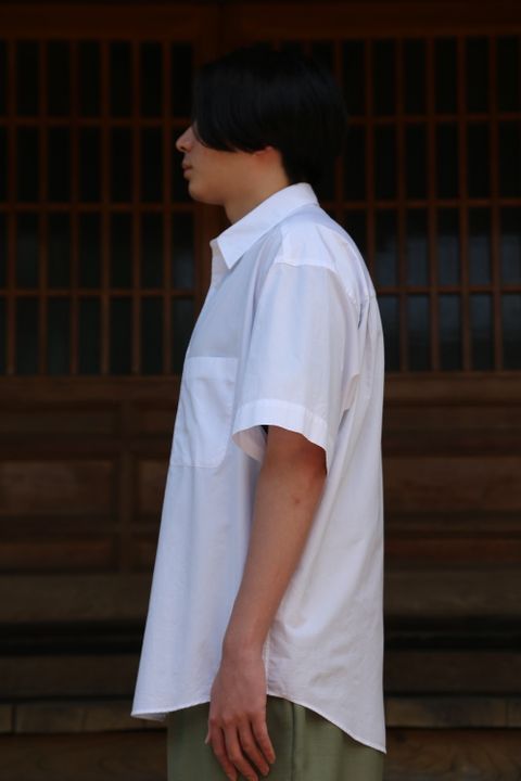 Dulcamara Broad Oversized S/S Regular Collar Shirt(GM212-50625B) style.2021.5.30