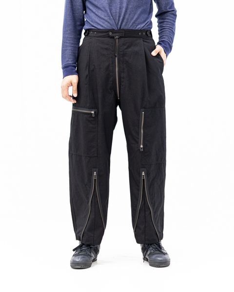 プロダクトトゥエルブ SS26 High Count Wool Flight Pants (26SS-PPT03)BLACK