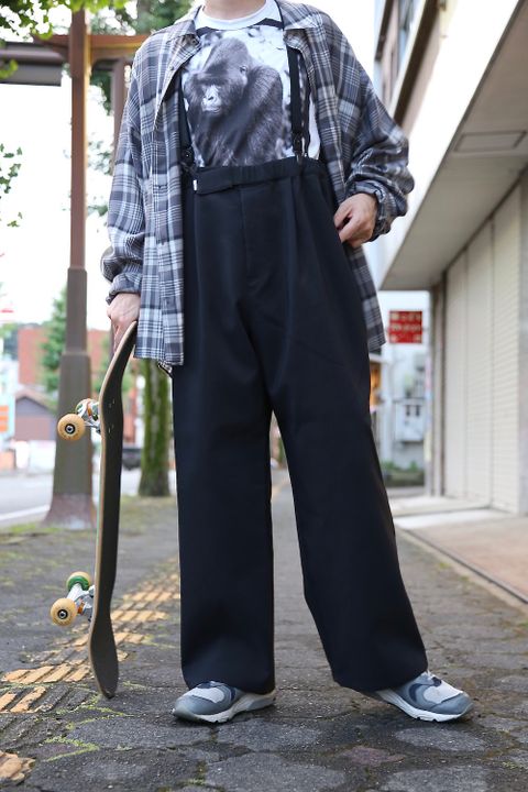 Graphpaper Triple Cloth Wide Chef pants"BLACK" style.2020.8.22.