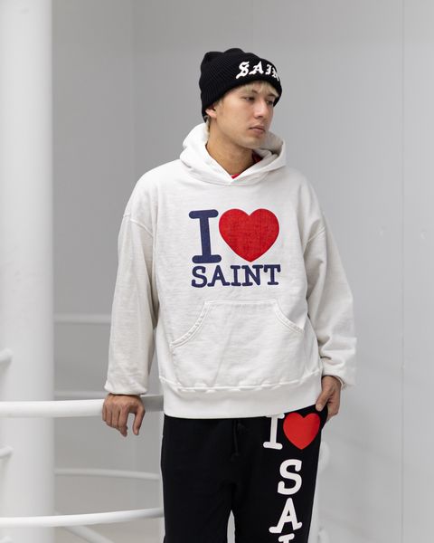 セントマイケル 26SS I LOVE SAINT HOODIE(SM-MK8-0000-058)WHITE★1月10日(土)発売！