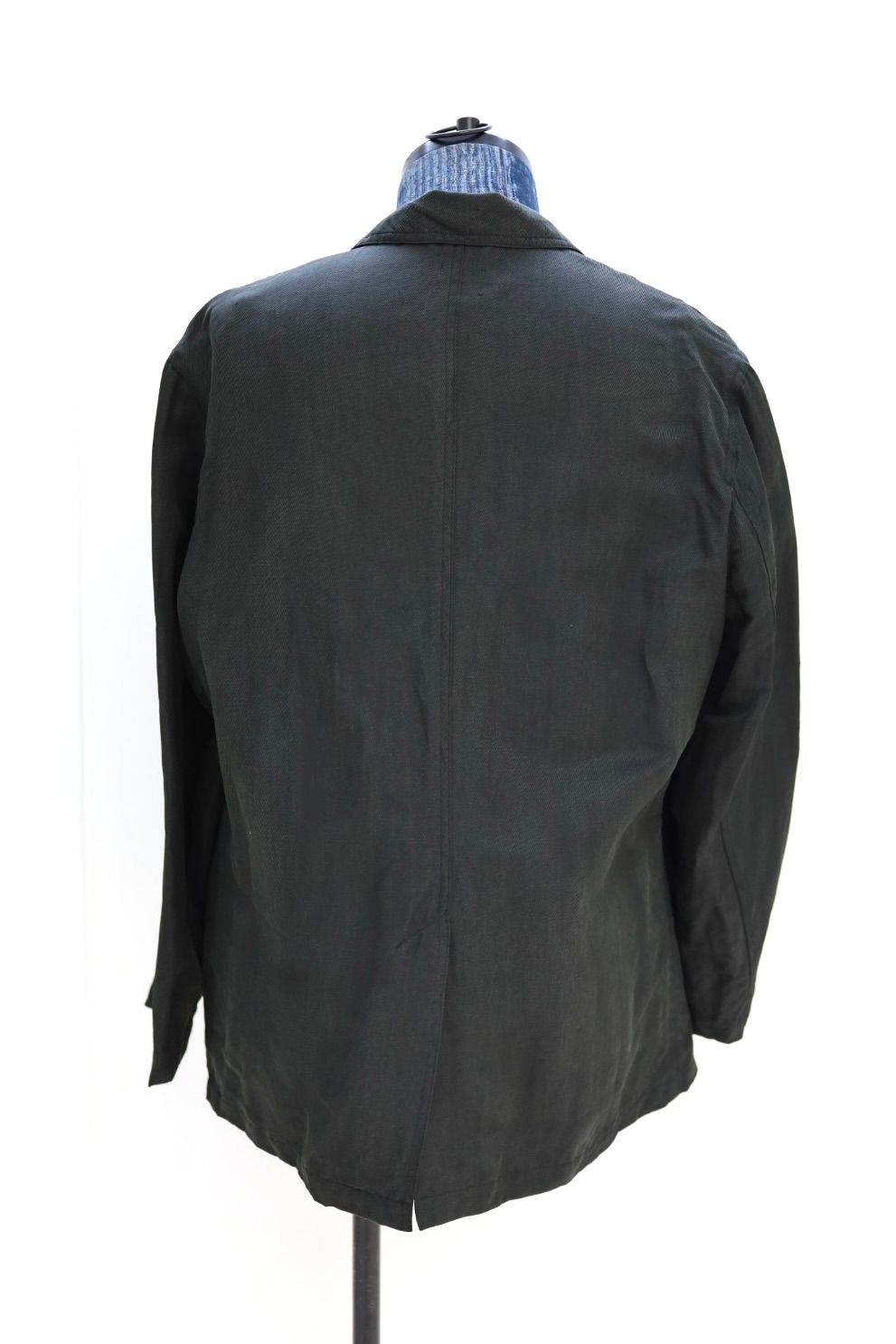 YOKE 26SS Linen Silk Kersey Double Breasted Blezer(YK26SS01207J)BLACK