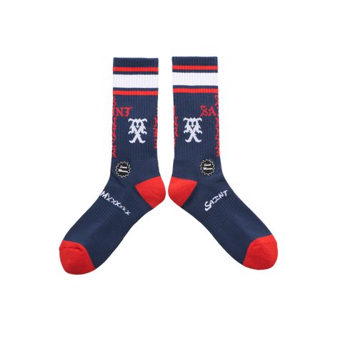 セントマイケル SINNER SOCKS (SM-HR1-0000-114)BLUE/RED★10月11日(土)発売！