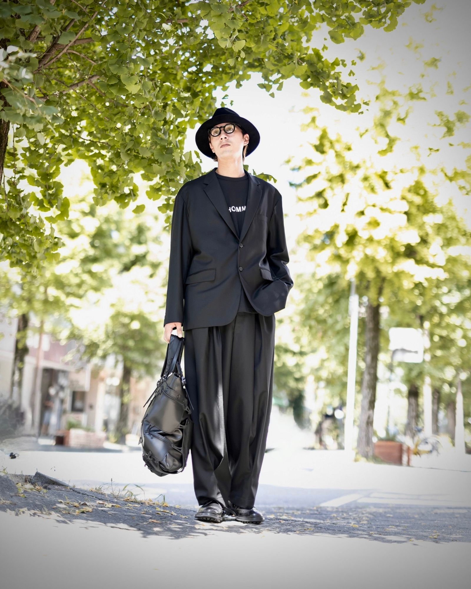 COMME des GARCONS HOMME - コムデギャルソンオム24AW ウールサージ2Bジャケット(HN-J005-051)BLACK |  mark