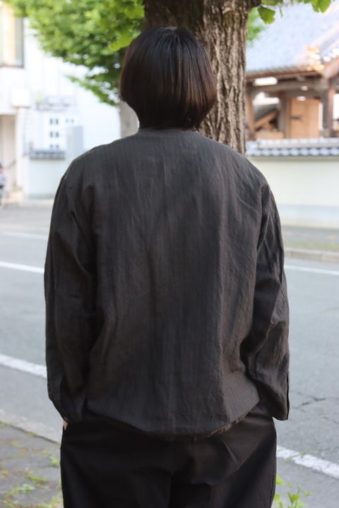 YOKE IN STRIPE SLEEPING SHIRT JACKET style.2022.5.4