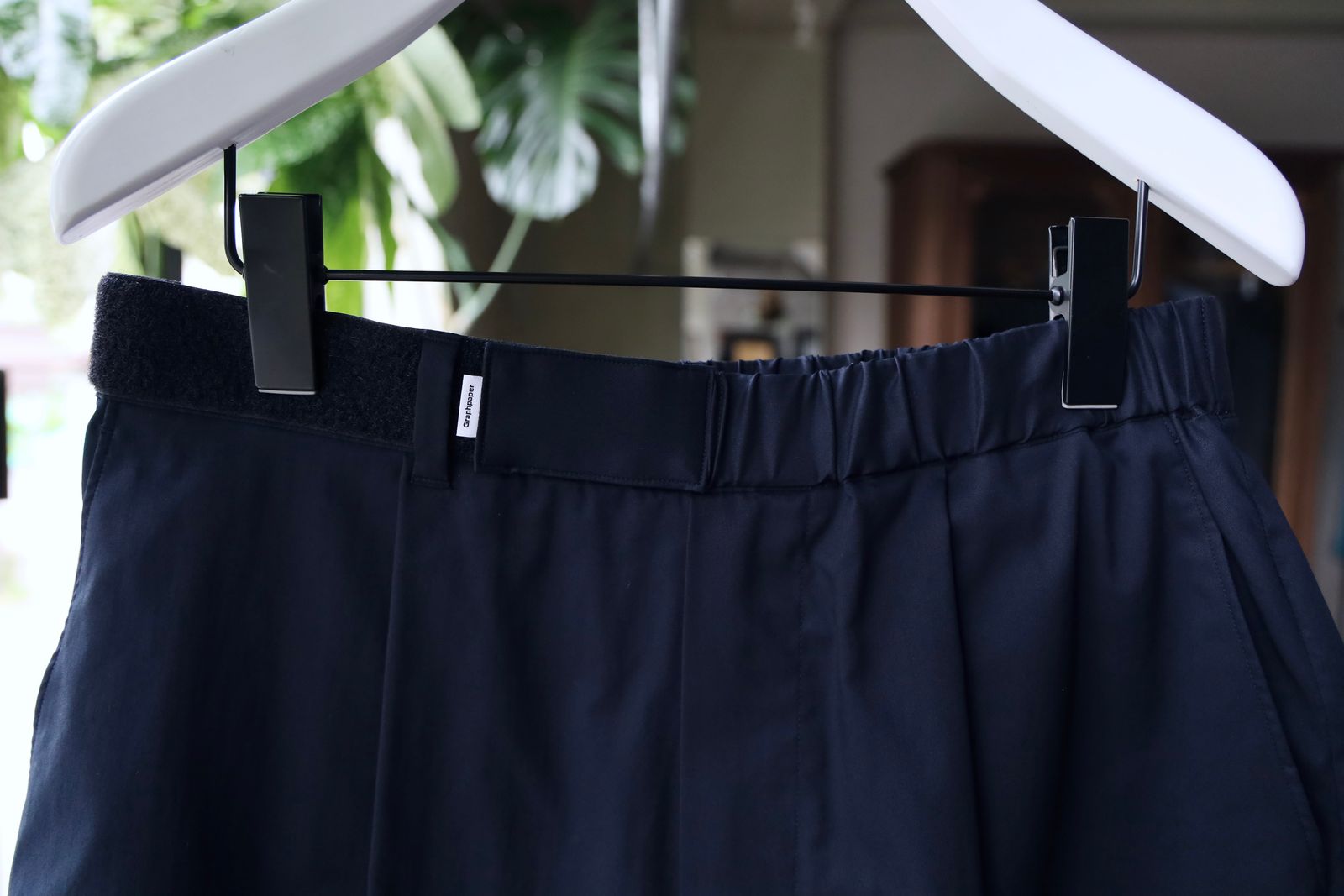 グラフペーパー Solotex Twill Wide Chef Shorts(GM252-40006B)NAVY