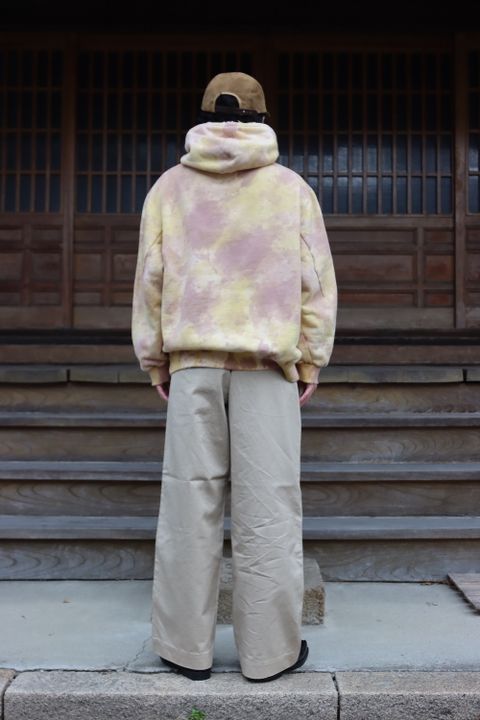 doublet WASTE VEGETABLE DYED HOODIE(22SS28CS209) style. 2022.01.19.