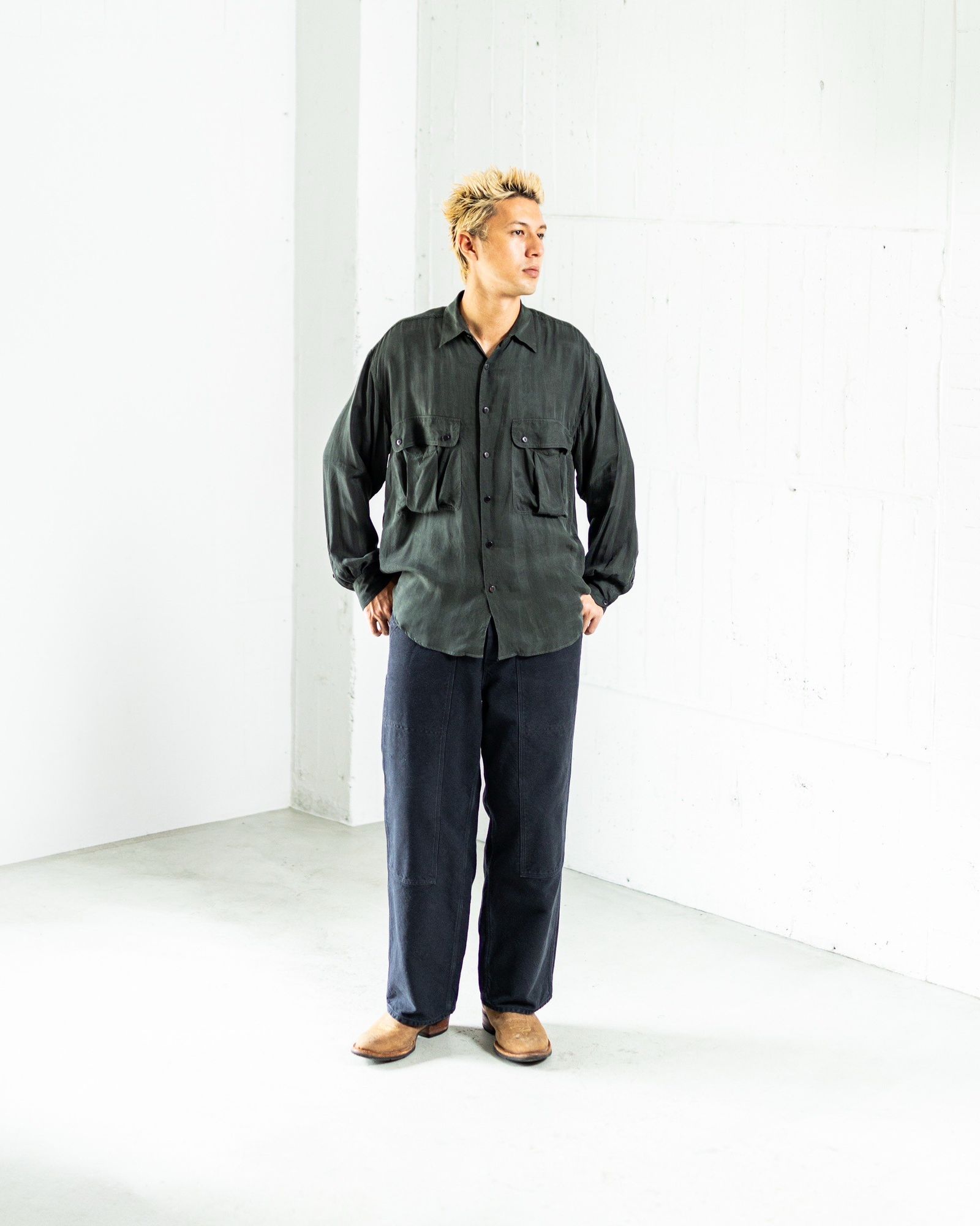 S.F.C 24SS エスエフシー 24SS NYLON SHIRT JACKET&NYLON BAGGY