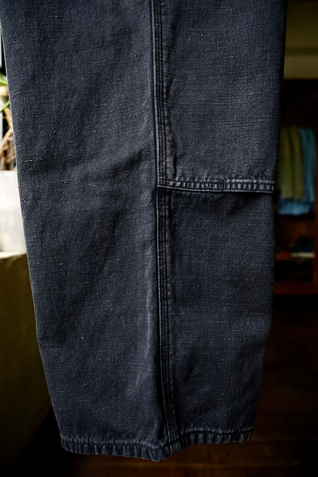 A.PRESSE - Silk Hemp Double Knee Pants( 24AAP-04-10H )BLACK7 A.PRESSE - Silk Hemp Double Knee Pants( 24AAP-04-10H )BLACK7