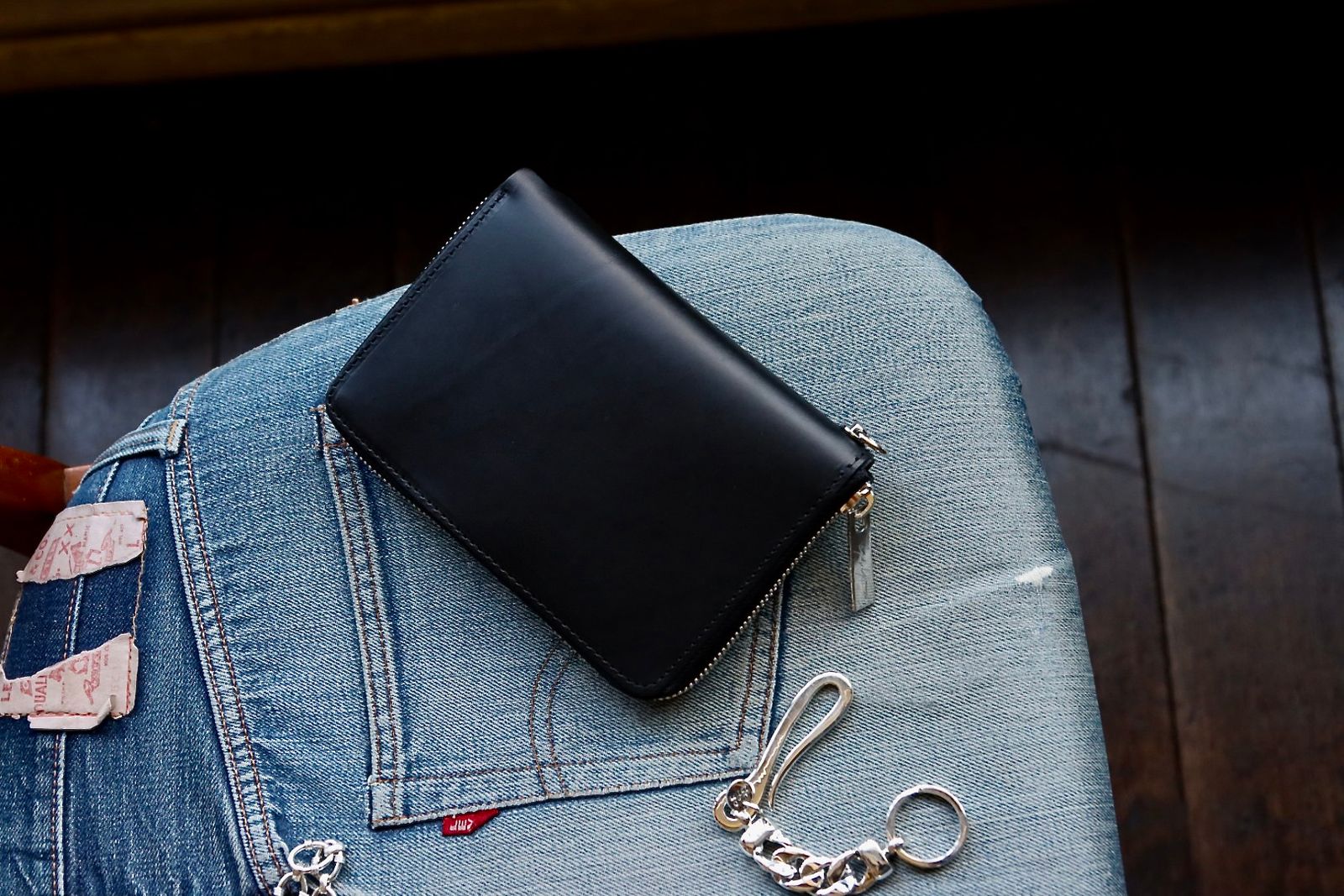 ヨウジヤマモト24SS THICK NATURAL FASTENER WALLET S(HS-A01-763-1)BLACK