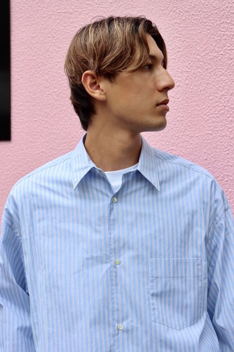 Graphpaper グラフペーパー 23AW SPOT CANCLINI L/S Oversized Regular Collar Shirtスタイル