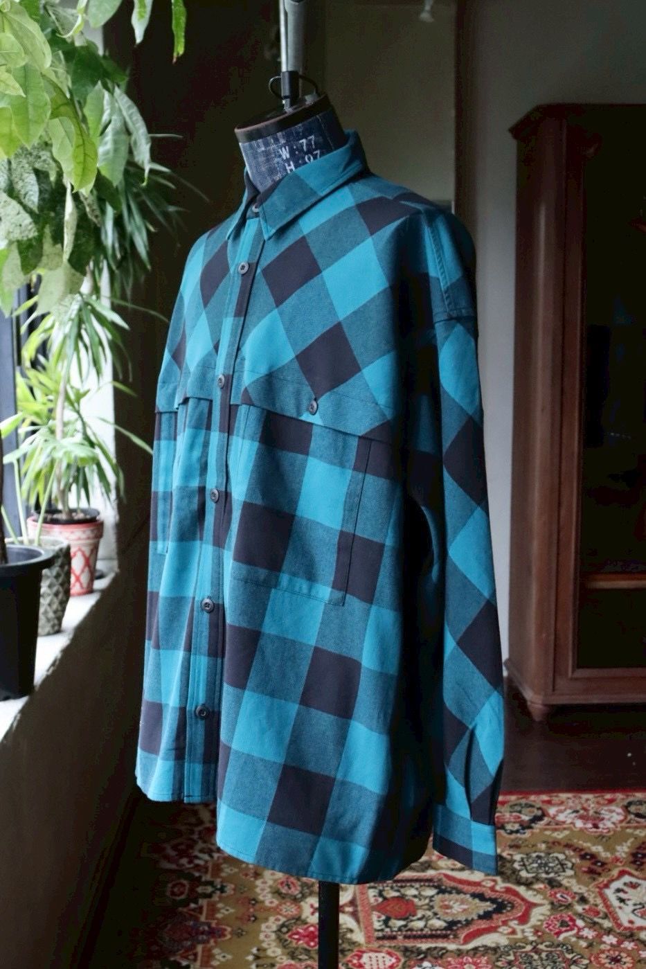 フレッシュサービス FLANNEL CHECK OVER YOKE SHIRT (FSC253-50129)GREEN