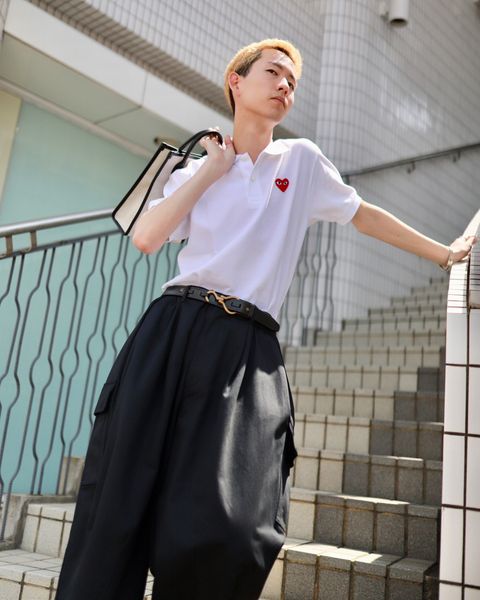 PLAY COMME des GARCONS プレイコムデギャルソン23SS REDハート ポロシャツスタイル