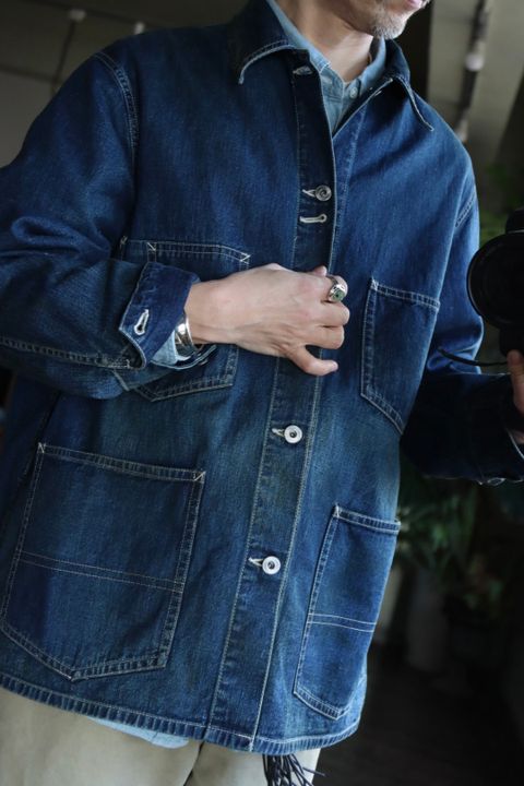 A.PRESSE アプレッセ23SS Denim Coverall Jackeスタイル