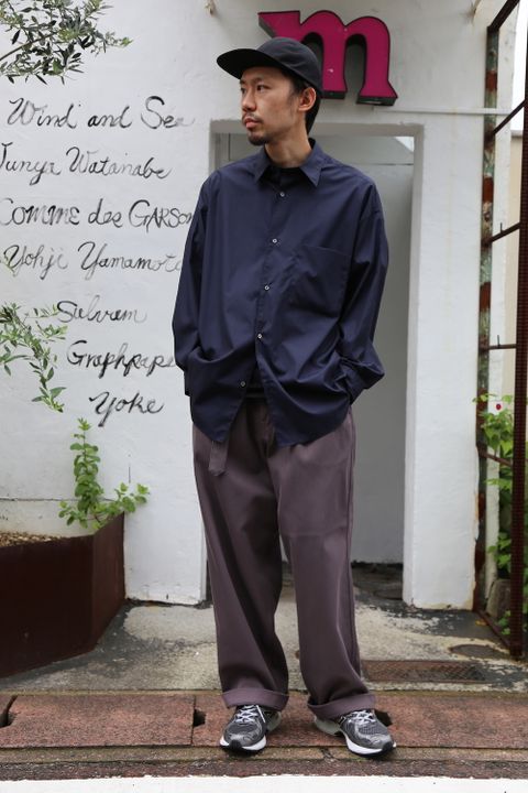 Graphpaper Hard Twill Belted Pants "GRAY" style.2020.7.25.