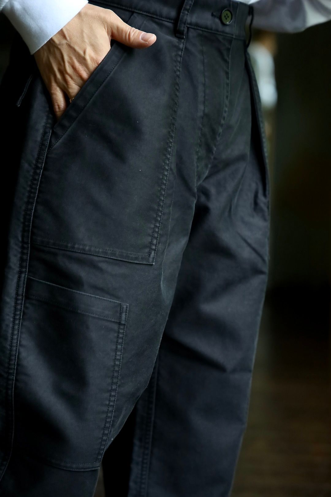 LASTMAN 24AW ラストマン大久保篤志 MOLESLIN MECHANIC PANTSスタイル