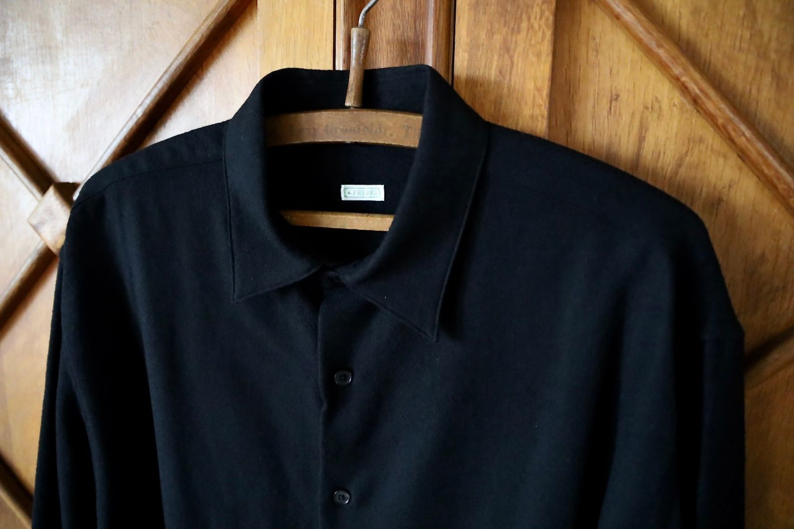アプレッセ 2026 STYLE2 Wool Regular Collar Shirt(26AAP-02-18)BLACK☆9月5日(土)発売！