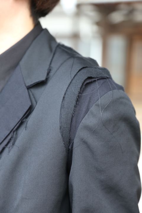 Yohji Yamamoto pour Homme 2020AW 新作 M-3BS 重ねST止レイヤードジャケット(HR-J10-802)style.2020.9.18.
