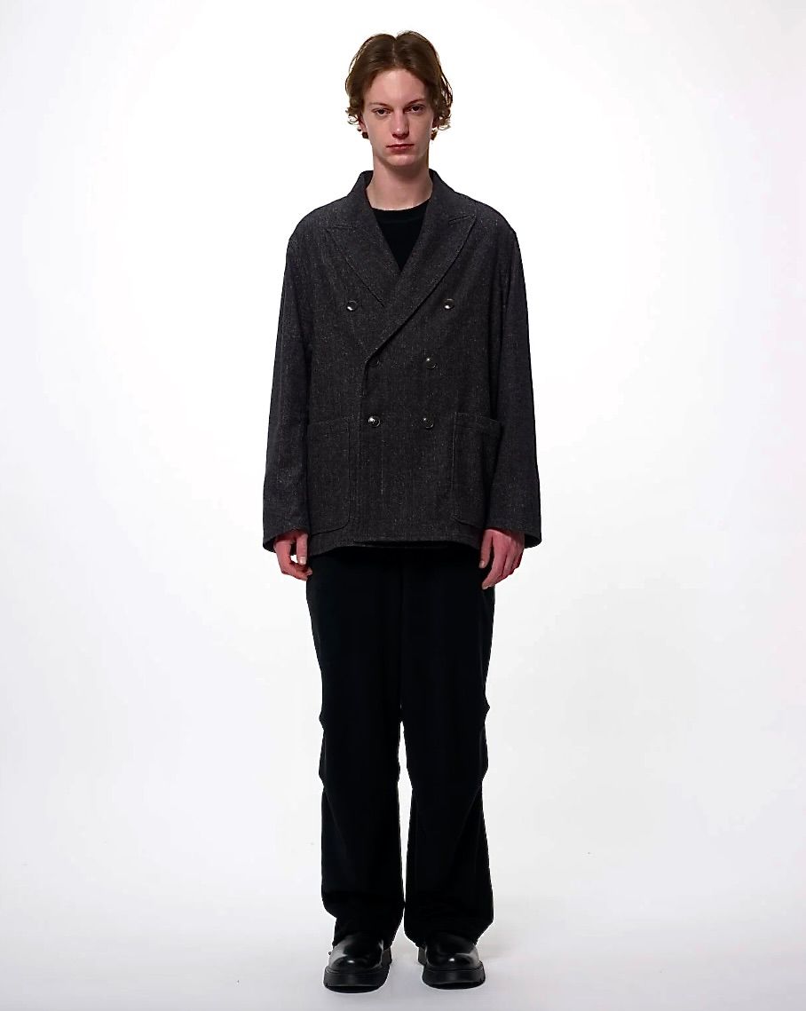 マーカ 26AW ヘビーシルクフランネル / リラックスドフィット W.B ジャケット(M26C19JK01C)HERRINGBONE☆新作発売！