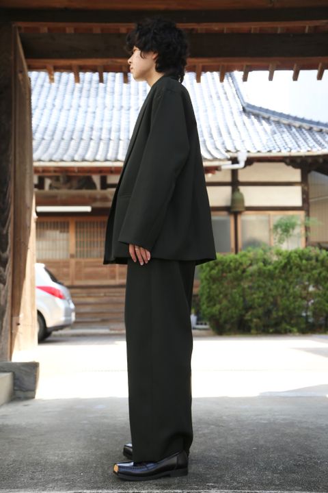 blurhms Wool Surge Cardigan Jacket,WOOL SURGE SUPER WIDE EASY SLACKS style. 2021.07.20.