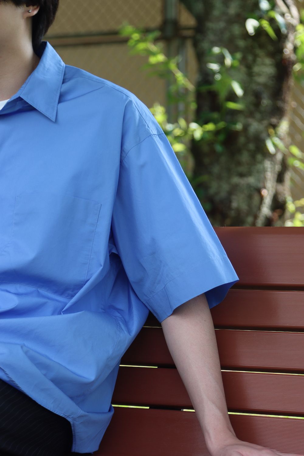 Graphpaper Broad S/S Oversized Regular Collar Shirt style