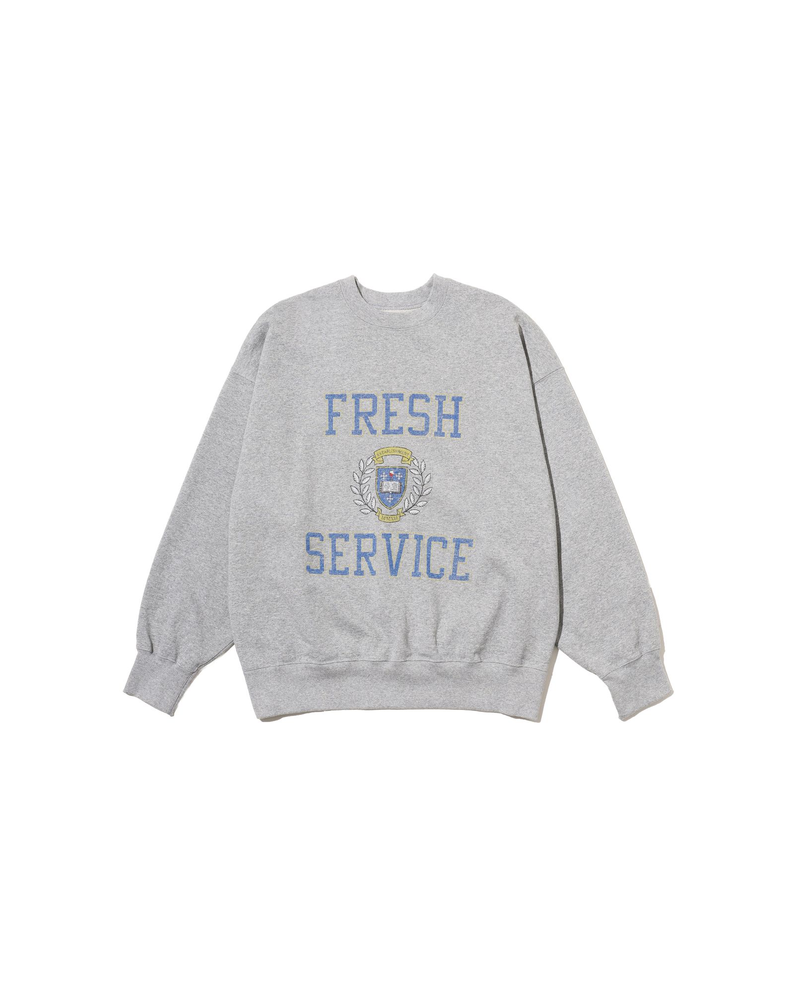 フレッシュサービス LIGHT OZ CREW NECK SWEAT "COLLEGE"(FSC253-70017)H.GRAY★8月16日(土)発売！