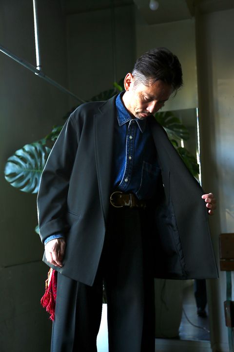blurhms セットアップ"KHAKI GREY"style.2021.7.27.