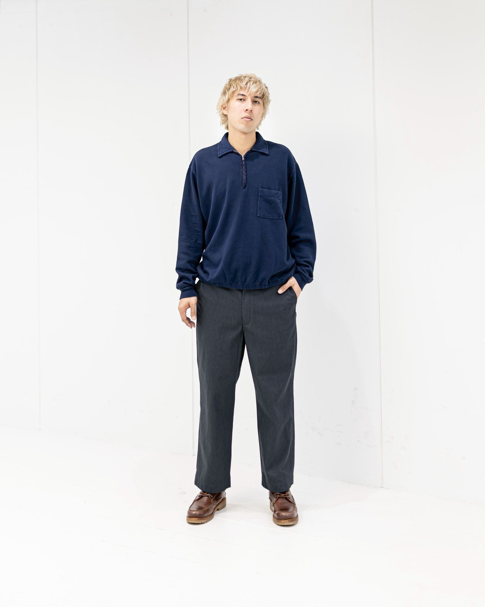 A.PRESSE Vintage Light Weight Half Zip Sweatshirt 3月7日(土)新作発売！