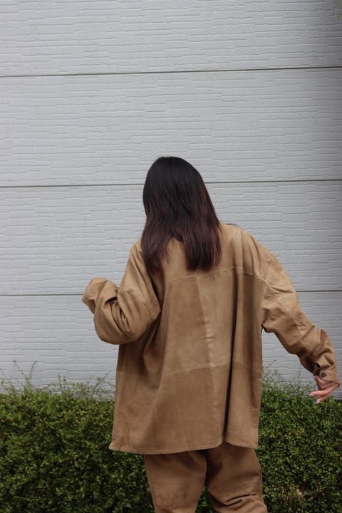 SEEALL 22AW LEATHER OVERSIZED SHIRTS style 2022.9.10