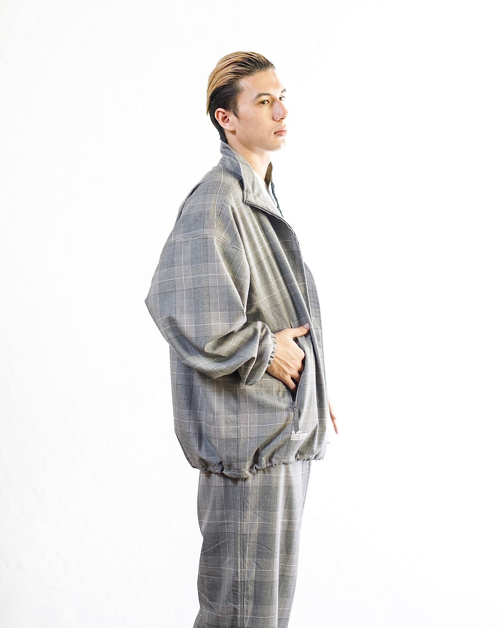 フレッシュサービス TECH WOOL TRACK BLOUSON(FSC244-30171)GRAY CHECK☆再入荷しました！