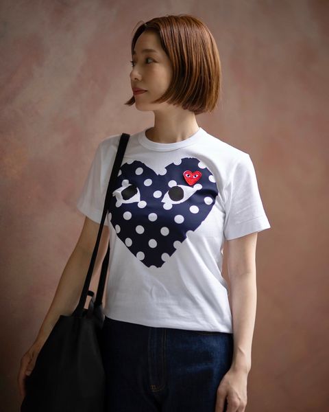 PLAY COMME des GARCONS ポルカドットTシャツstyle.2024.06.03