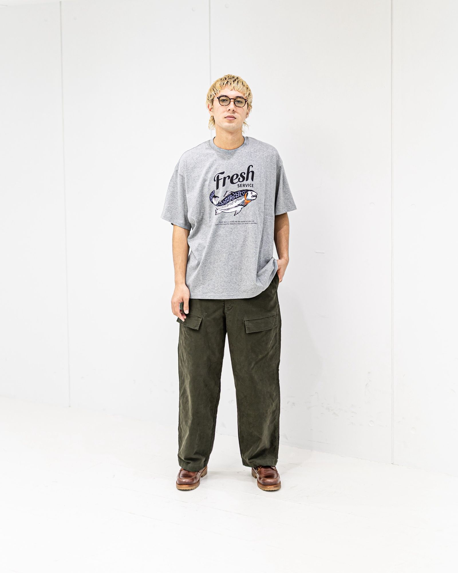 FreshService CORPORATE PRINTED S/S TEE "FISH" (H.GRAY) 新作発売！