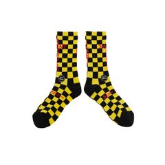 セントマイケル 26AW CHECK SOCKS(SM-MK1-0000-105) BLACK＋YELLOW ☆10月10日(土)発売！