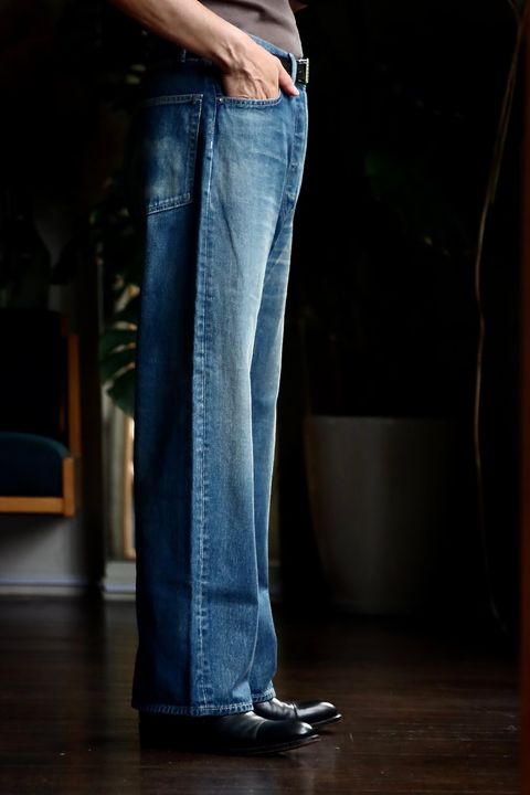 Graphpaper Selvage Denim Five Pocket wide Straight Pantsスタイル.2023.7.31.