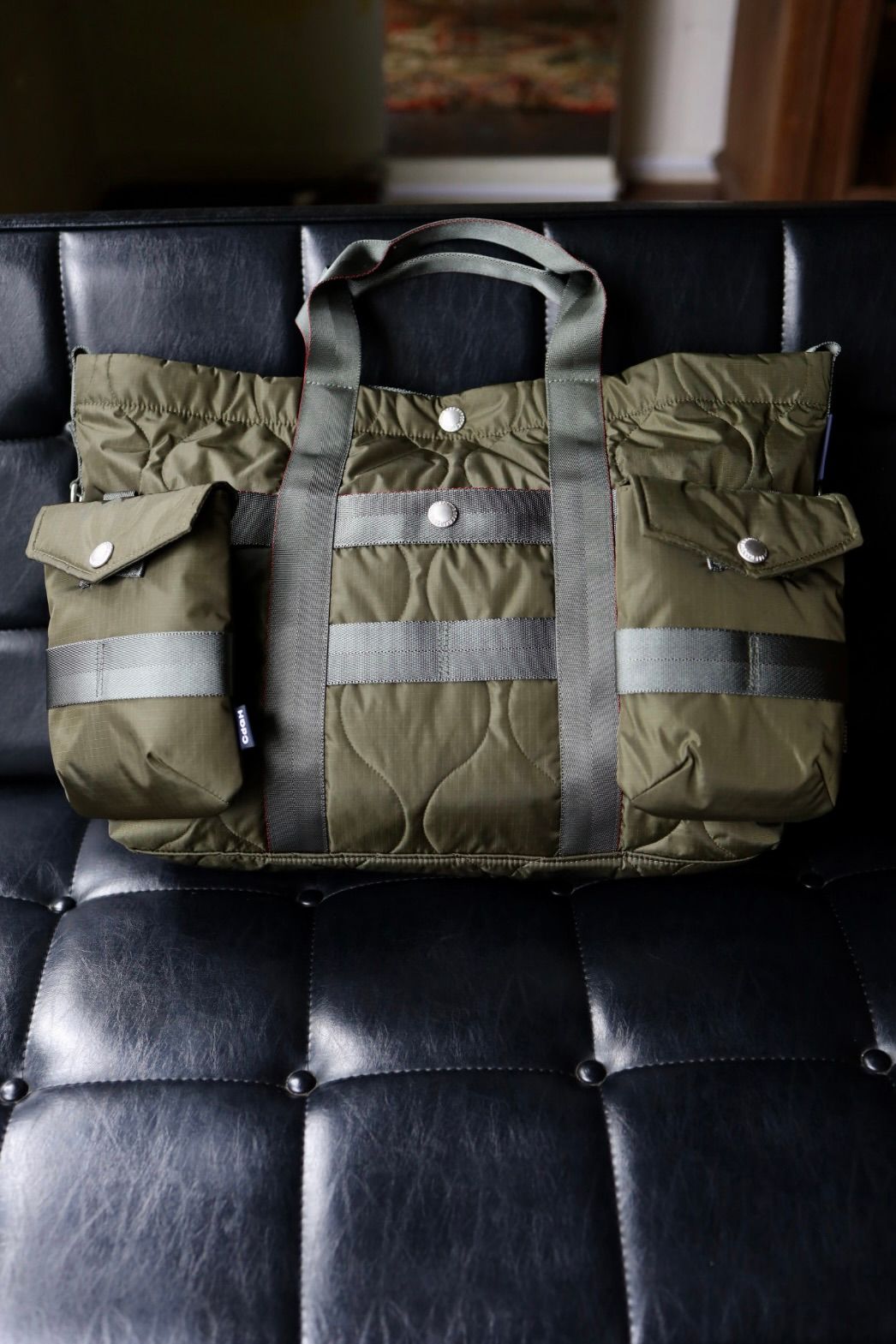 コムデギャルソンオム バッグ 2WAYキルティングTOTE BAG(HR-K206-051)KHAKI☆10月2日(金)発売！