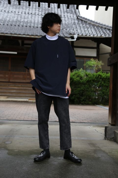 COMME des GARCONS HOMME HOMMEエステルナイロンツイルポケット半袖シャツ(HG-T020-051) style. 2021.05.17.