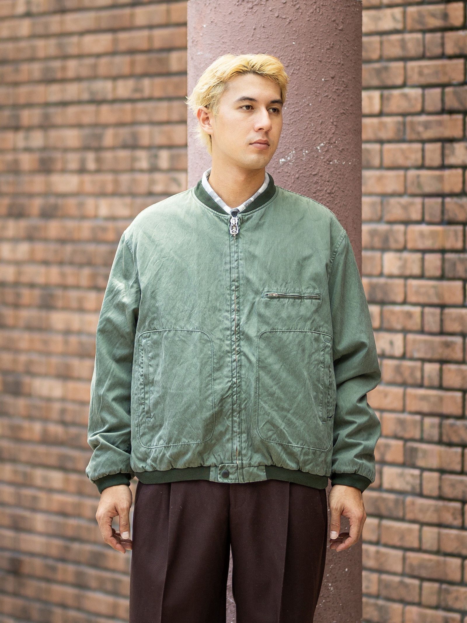 A.PRESSE 新作Vintage Silk Air Force Jacket