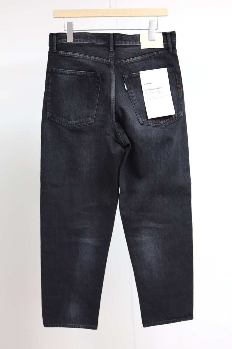 グラフペーパー Selvage Denim Five Pocket Tapered Pants(GU261-40058DB)BLACK_DARK FADE★1月24日(土)発売！