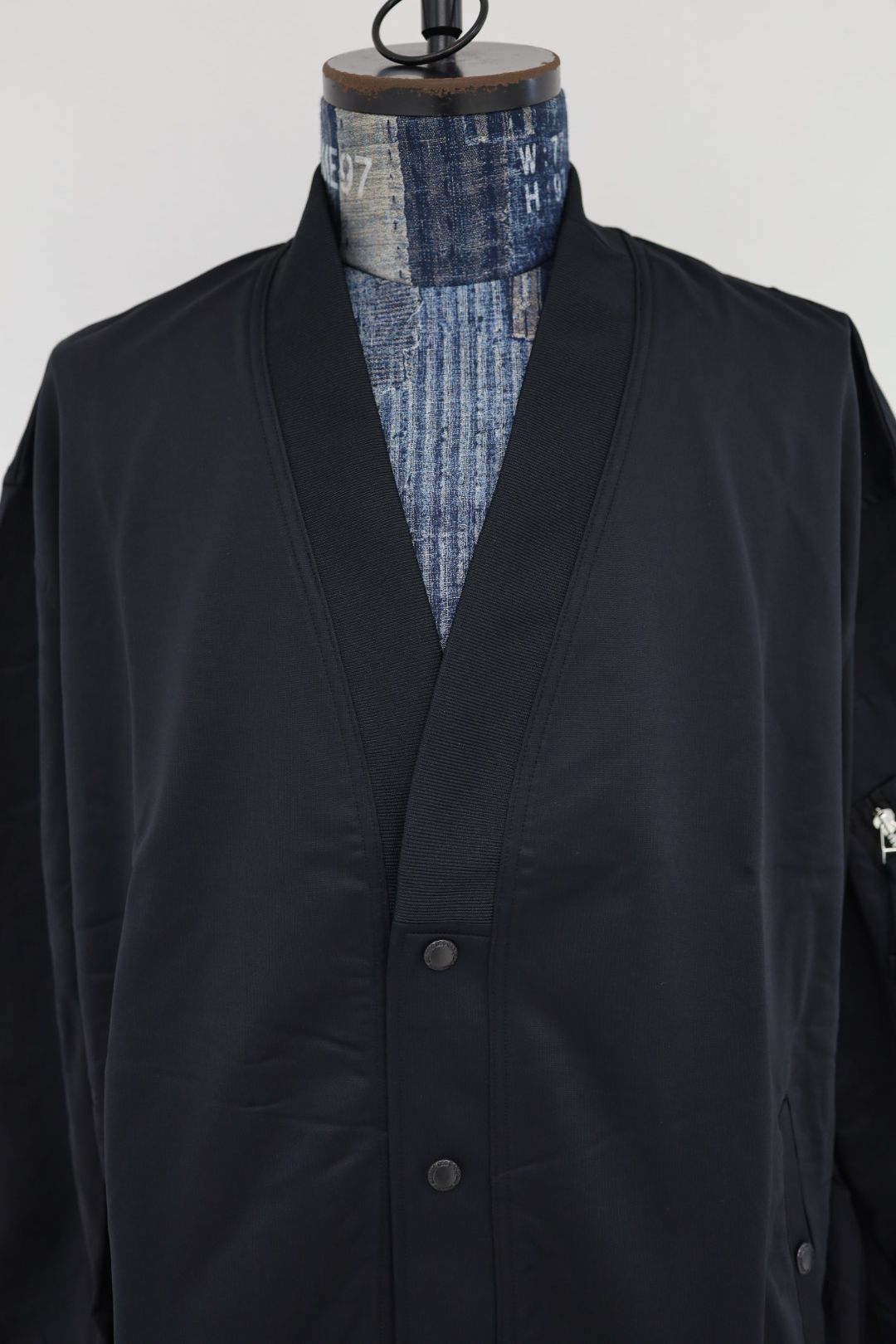 コムデギャルソンオム26SS 綿ナイロン裏毛カーディガン(HQ-T007-051)BLACK☆3月6日(金)発売！