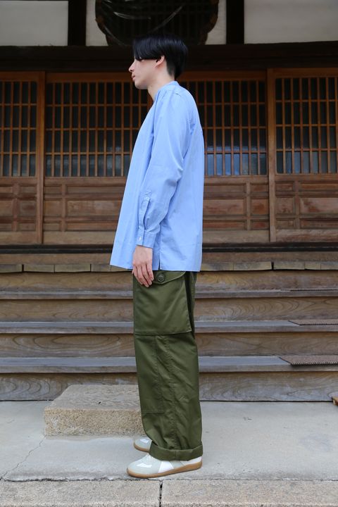 A.PRESSE Band Collar Shirt"SAX"style.2021.7.23.