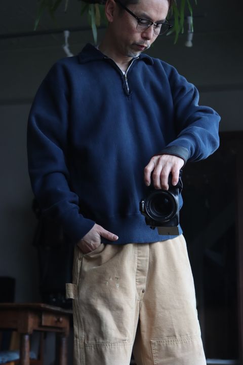 A.PRESSE アプレッセ24SS Vintage Half Zip Sweat shirtスタイル